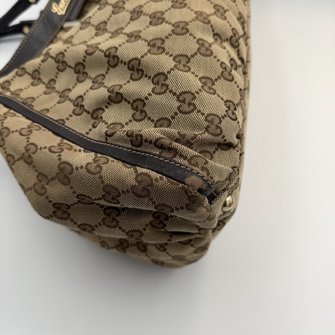 Gucci GG Canvas Abbey D Ring Brown Tote Bag