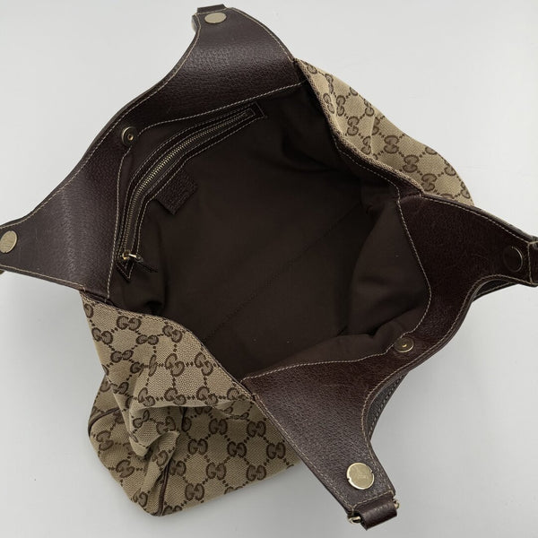 Gucci GG Monogram Canvas Brown Tote Bag