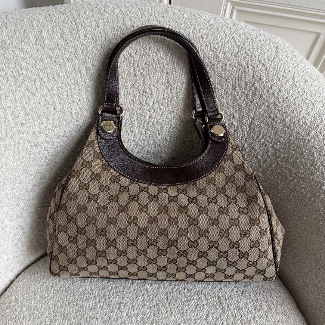 Gucci GG Monogram Canvas Brown Tote Bag