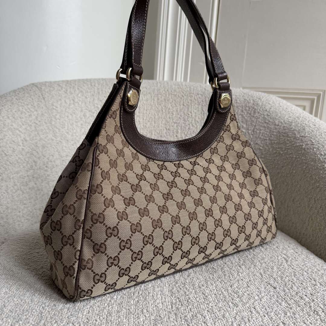 Gucci GG Monogram Canvas Brown Tote Bag