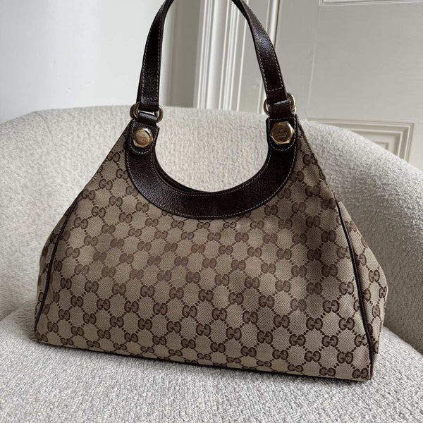 Gucci GG Monogram Canvas Brown Tote Bag