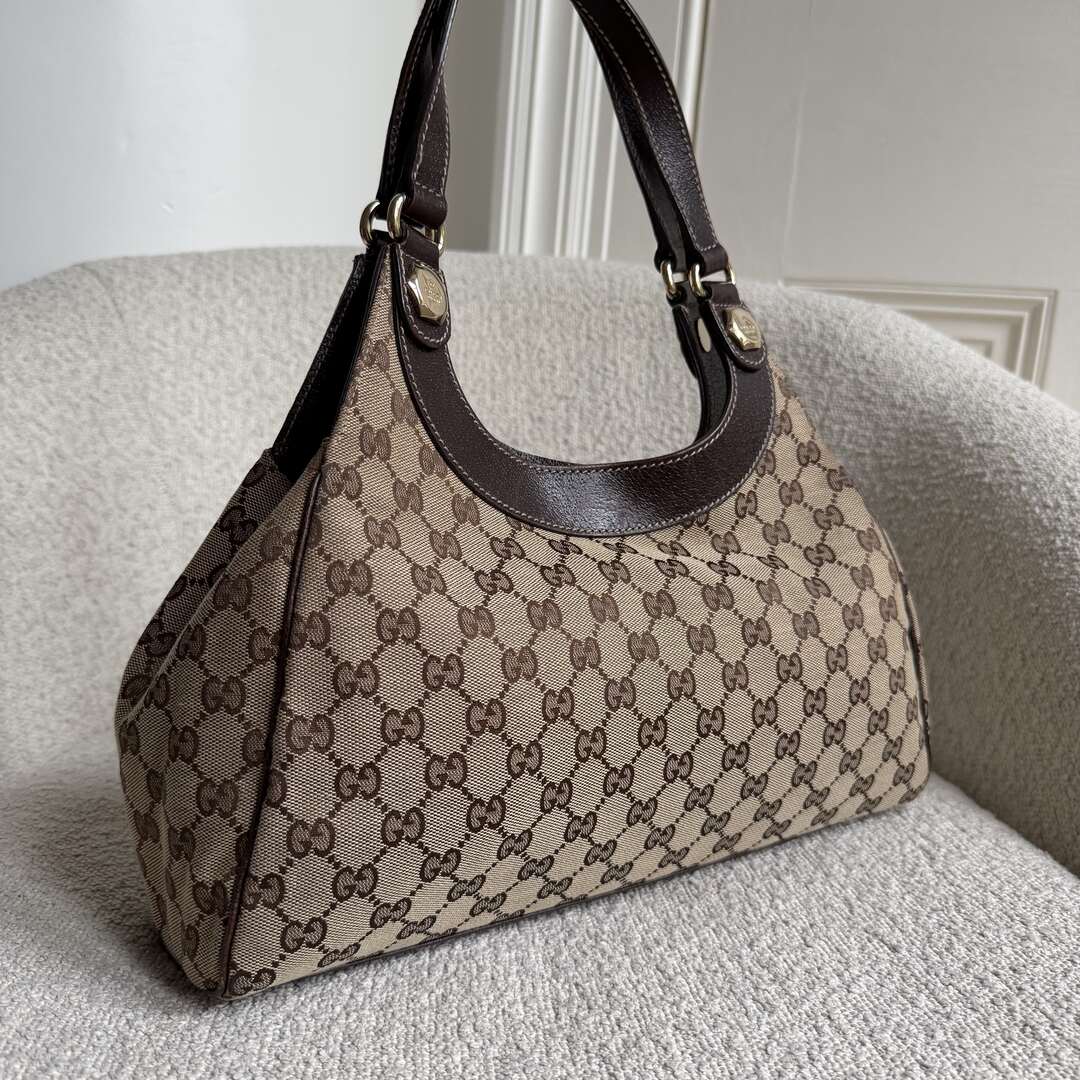Gucci GG Monogram Canvas Brown Tote Bag