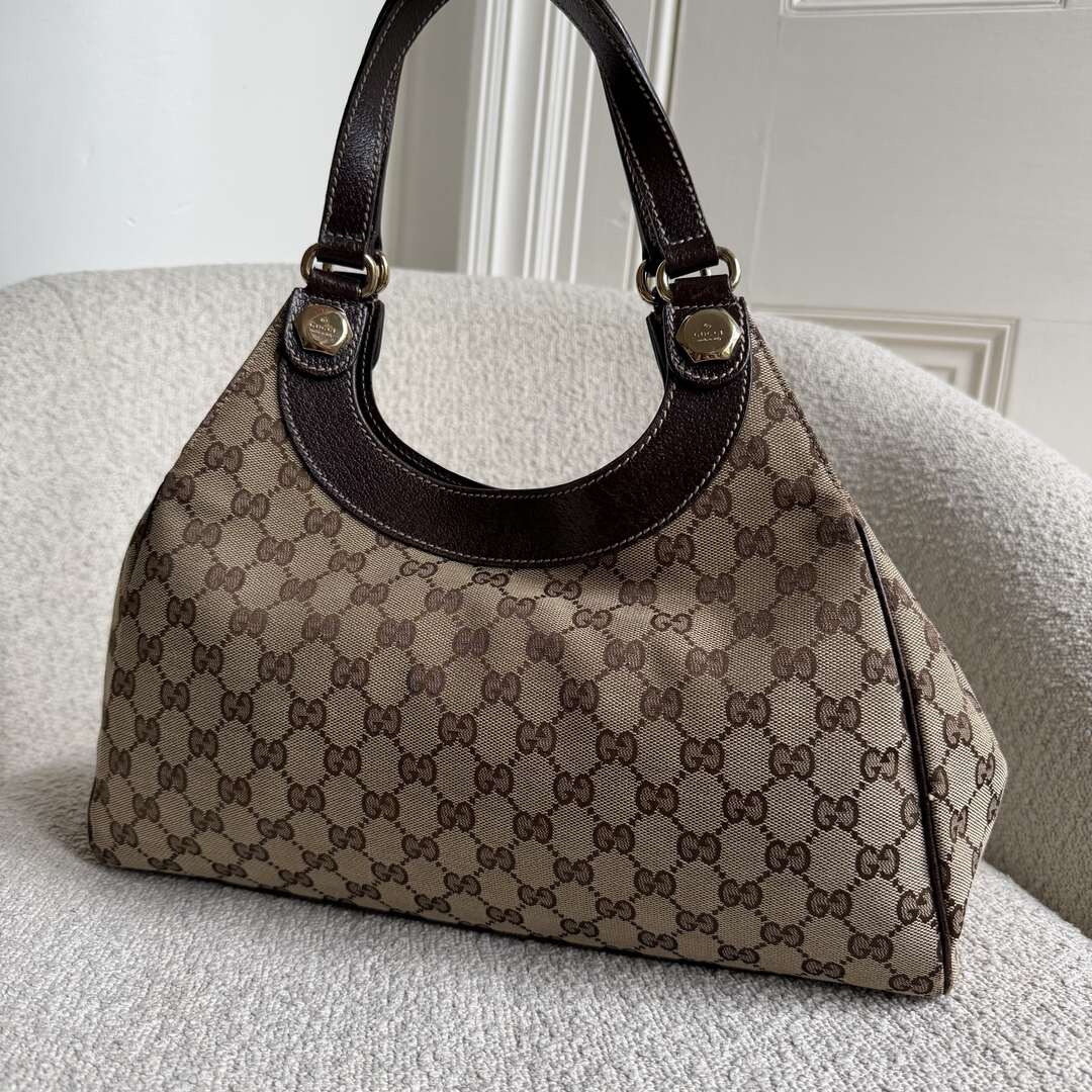 Gucci GG Monogram Canvas Brown Tote Bag