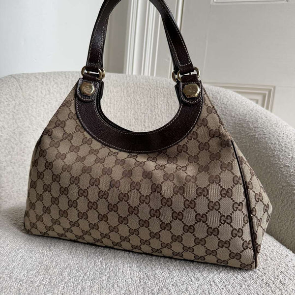 Gucci GG Monogram Canvas Brown Tote Bag
