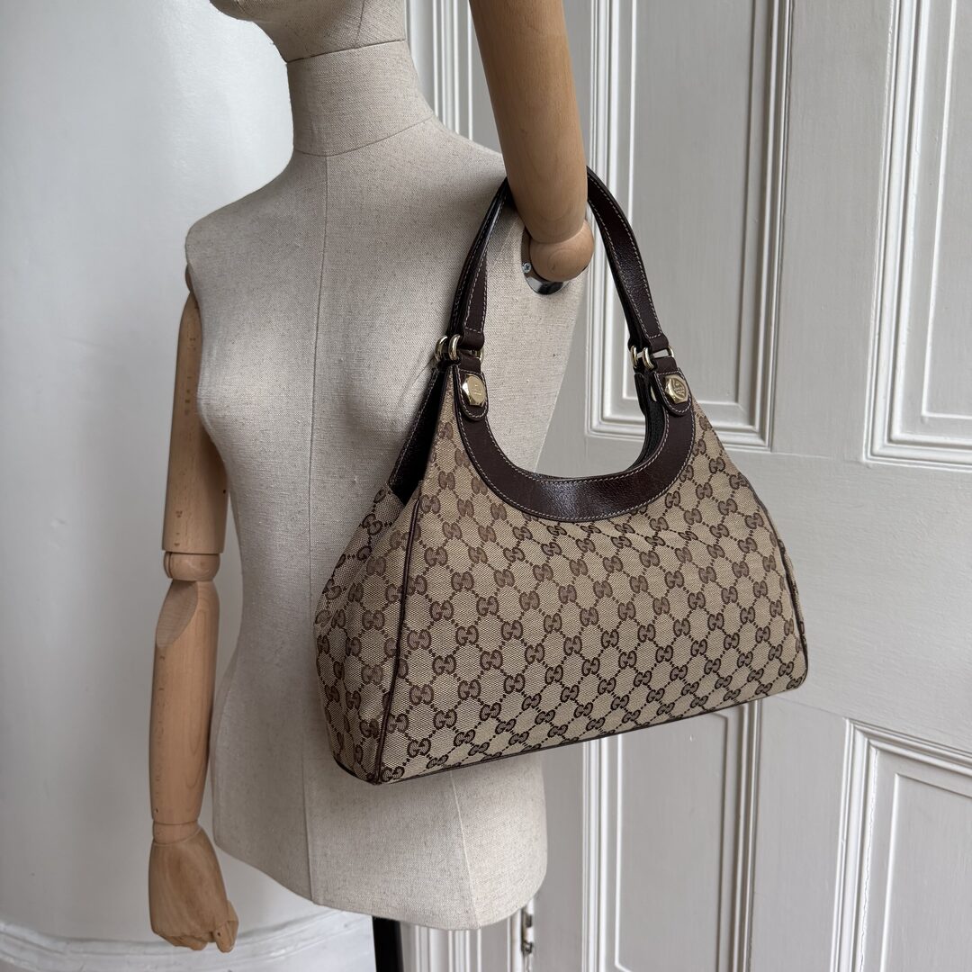 Gucci GG Monogram Canvas Brown Tote Bag