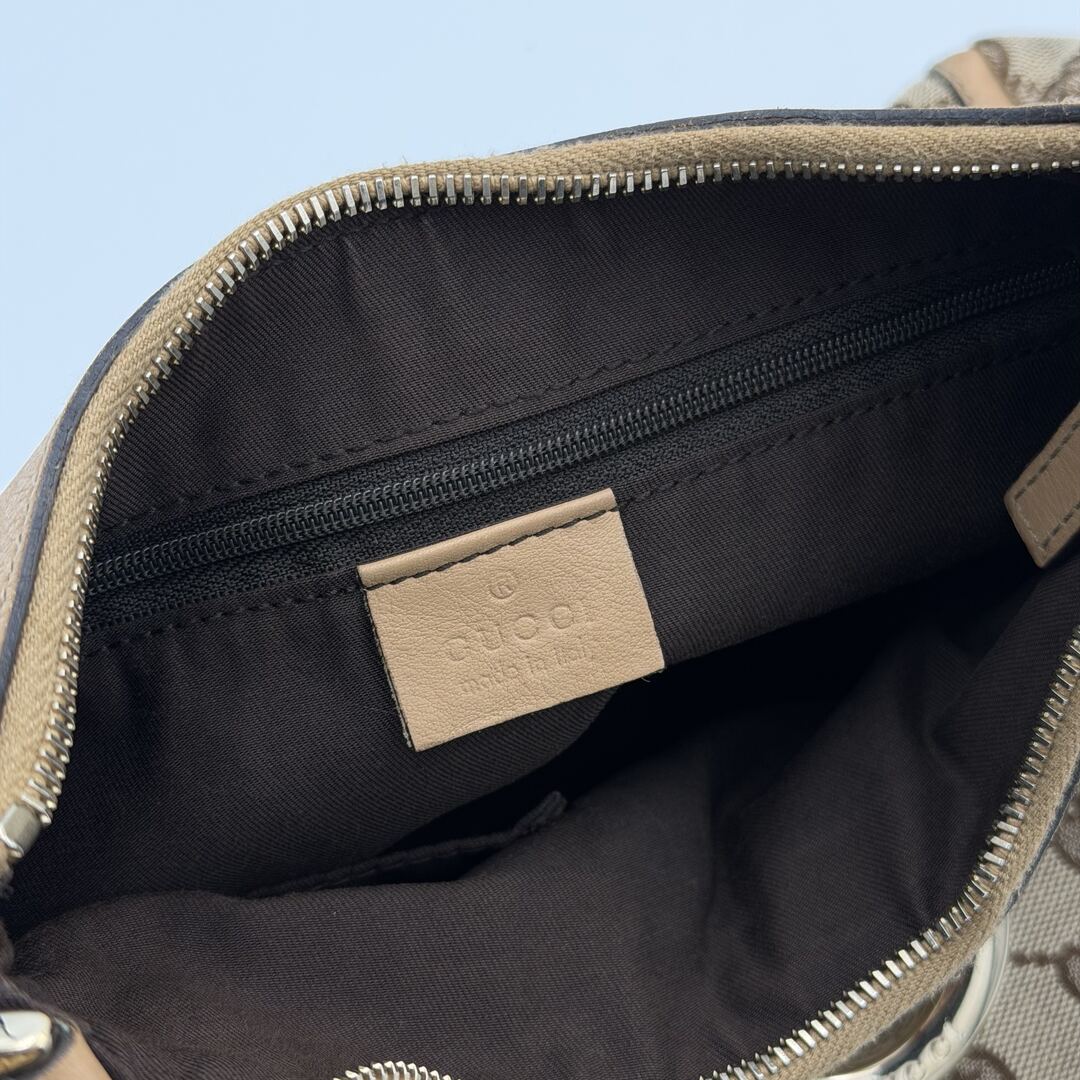 Gucci GG Canvas Abbey Caramel Brown Shoulder Bag
