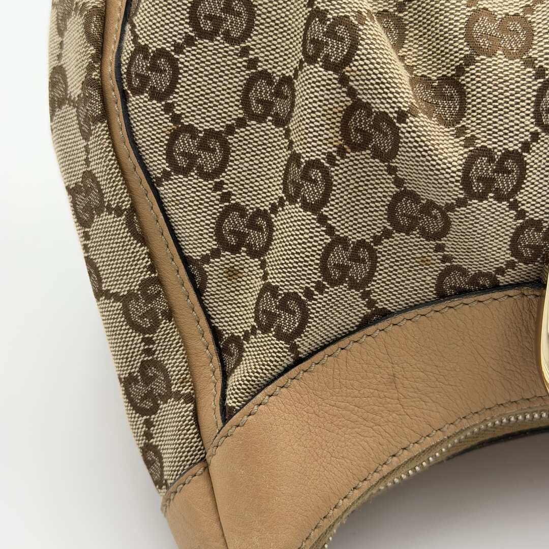 Gucci GG Canvas Abbey Caramel Brown Shoulder Bag