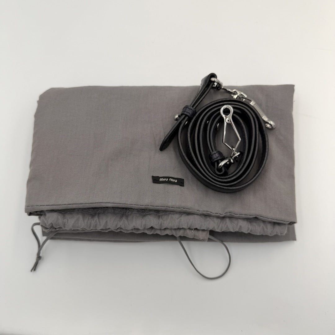 Miu Miu XL Vitello Leather Purple Handbag