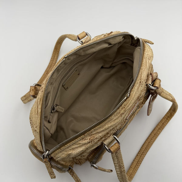 RARE Prada Python Bauletto Leather Shoulder Bag