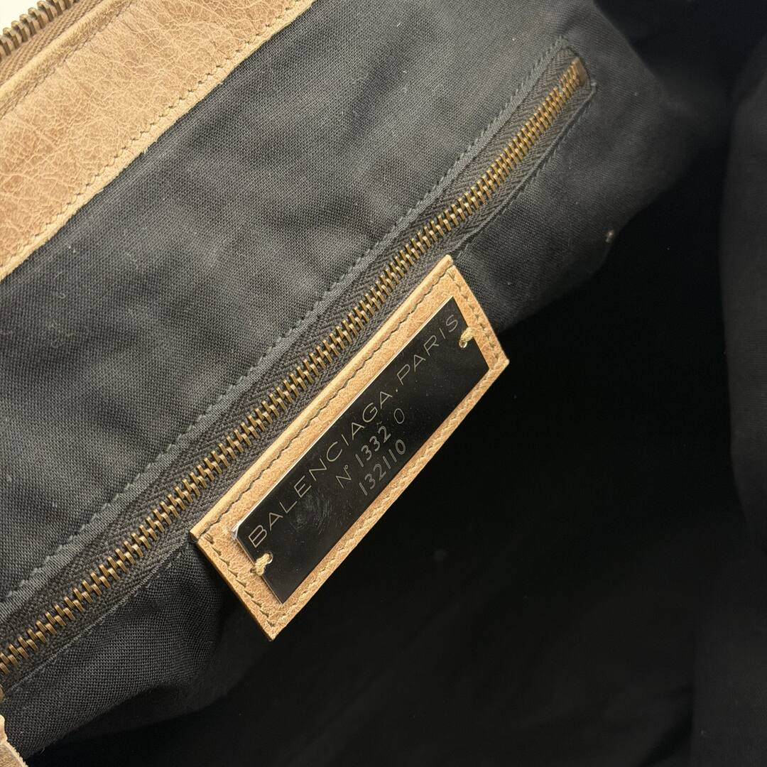 2010 Balenciaga Motocross Classic Weekender Mocha Brown Tote Bag