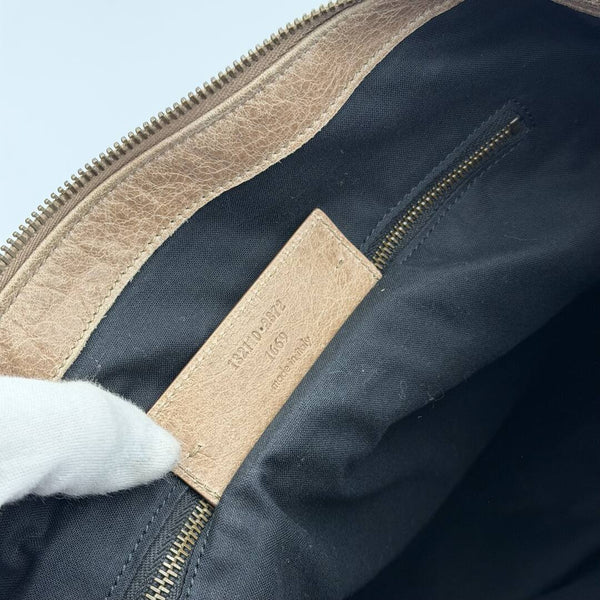 2010 Balenciaga Motocross Classic Weekender Mocha Brown Tote Bag