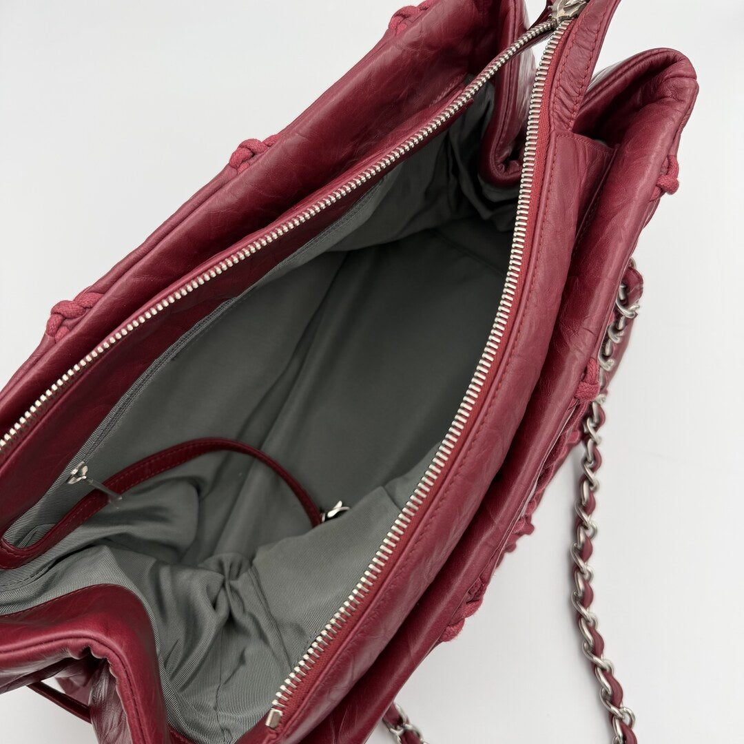 2011 Chanel CC Ultra Stitch Chain Bordeaux Shoulder Bag
