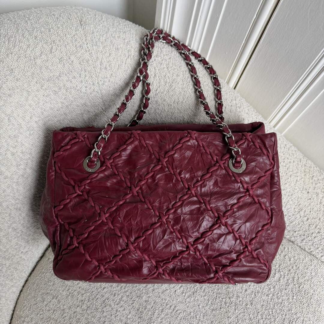 2011 Chanel CC Ultra Stitch Chain Bordeaux Shoulder Bag