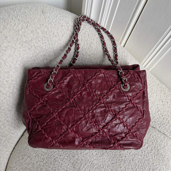 2011 Chanel CC Ultra Stitch Chain Bordeaux Shoulder Bag