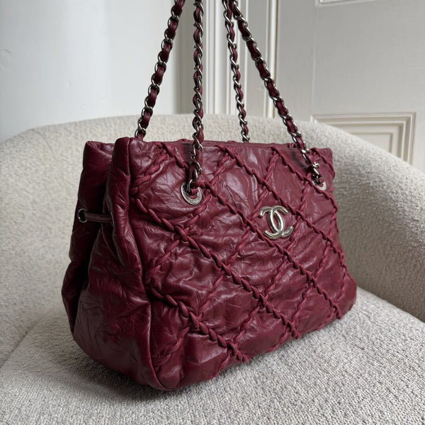 2011 Chanel CC Ultra Stitch Chain Bordeaux Shoulder Bag