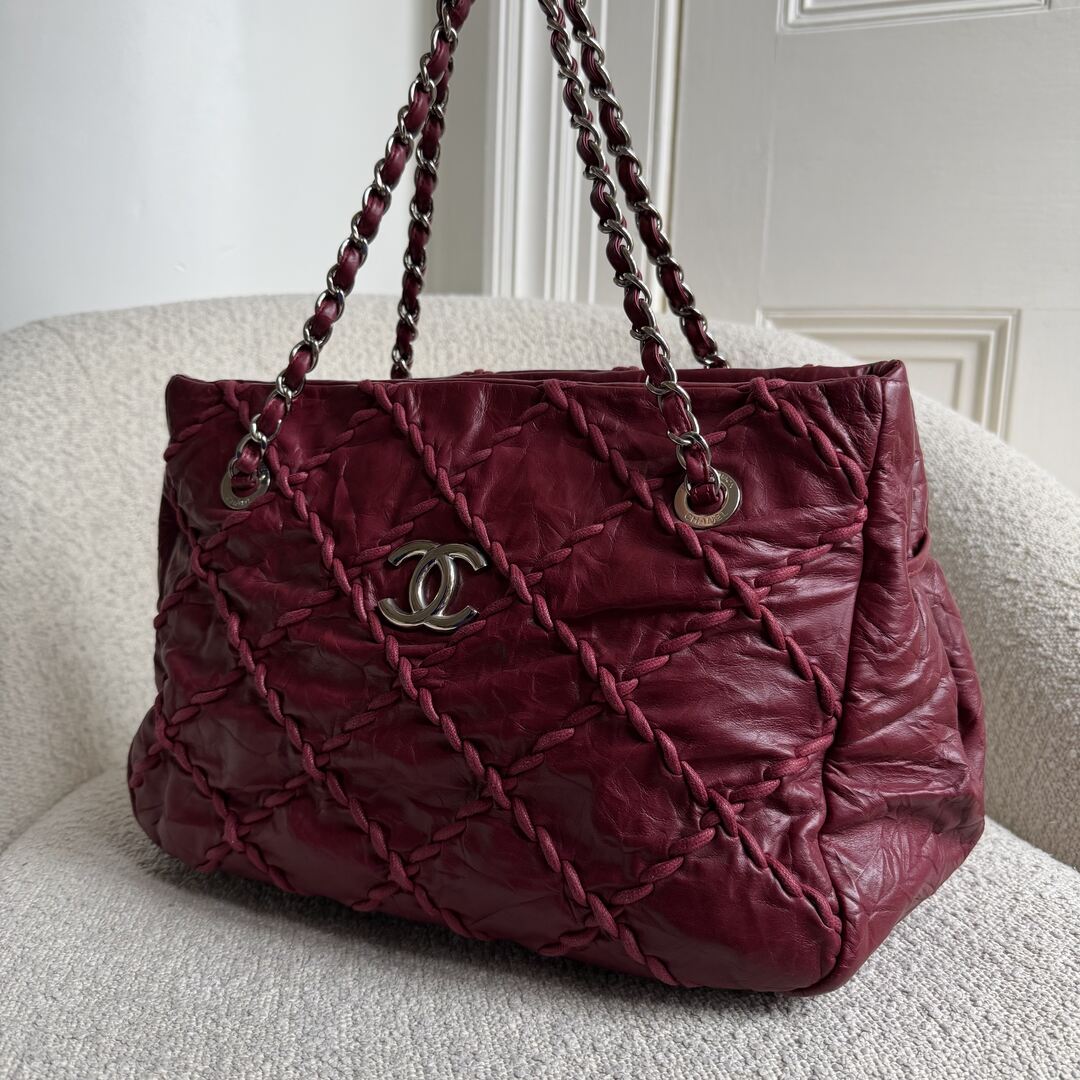 2011 Chanel CC Ultra Stitch Chain Bordeaux Shoulder Bag