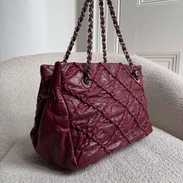 2011 Chanel CC Ultra Stitch Chain Bordeaux Shoulder Bag