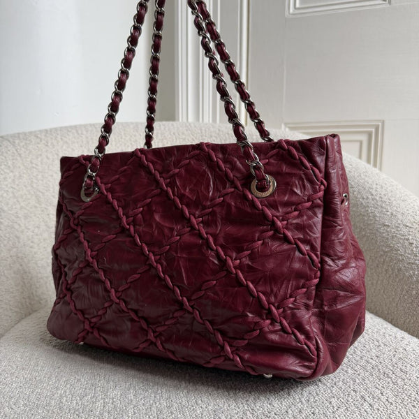 2011 Chanel CC Ultra Stitch Chain Bordeaux Shoulder Bag