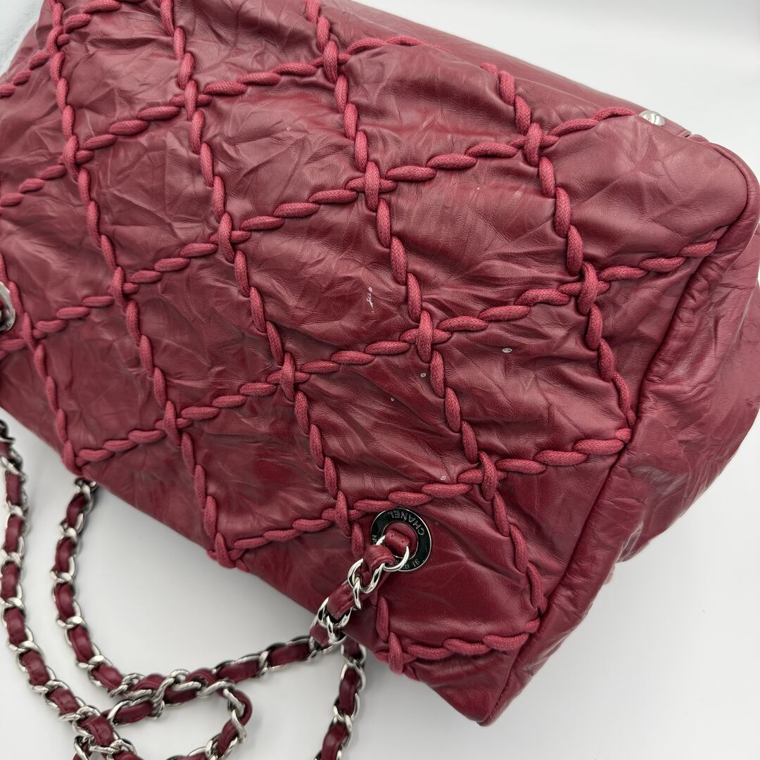 2011 Chanel CC Ultra Stitch Chain Bordeaux Shoulder Bag