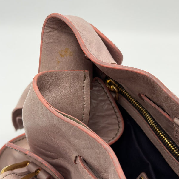 Miu Miu Vitello Leather Dusty Pink Tote Bag