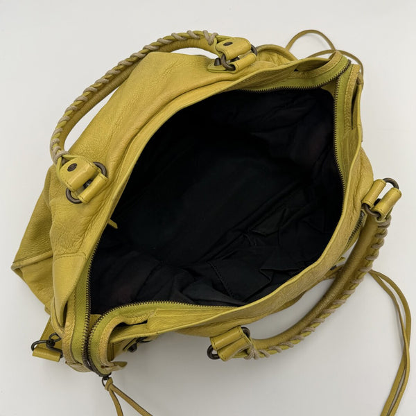 2014 Balenciaga City Leather Yellow Handbag