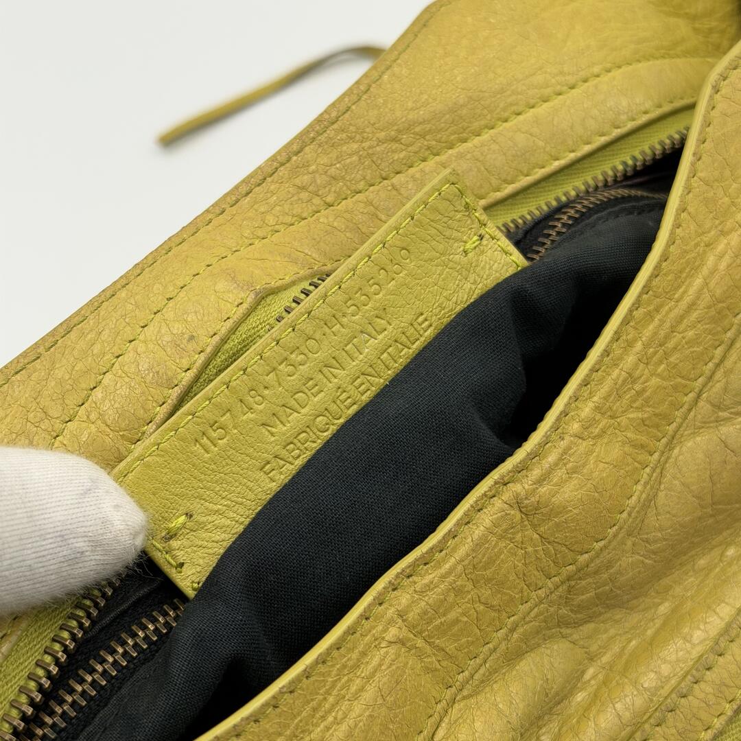 2014 Balenciaga City Leather Yellow Handbag