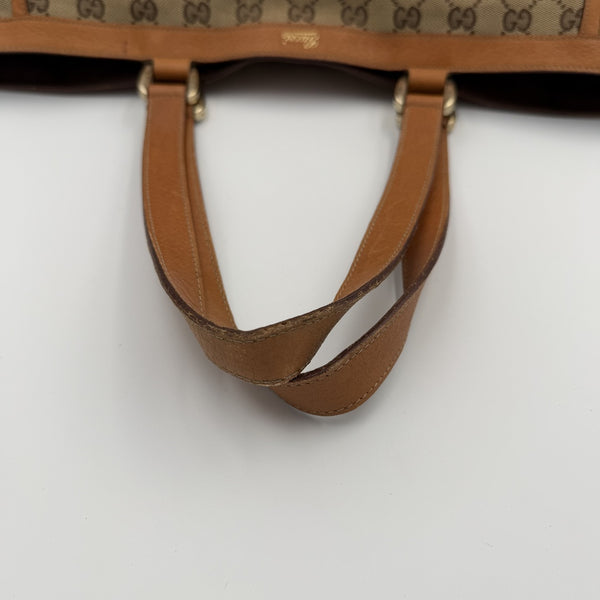 Gucci GG Canvas Abbey D-Ring Pocket Brown Tote Bag