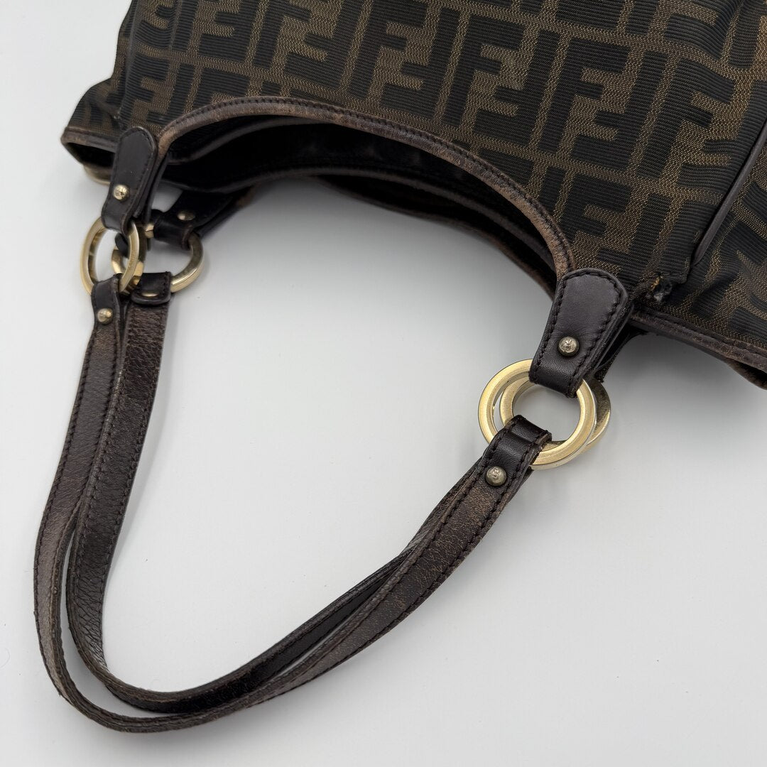 Fendi Zucca Canvas Chef Brown Tote Bag