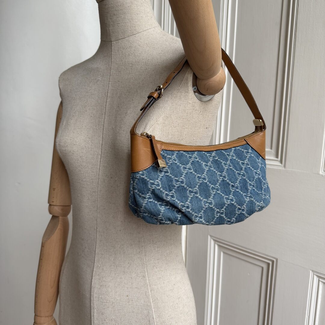 Gucci GG Denim Blue Mini Shoulder Bag