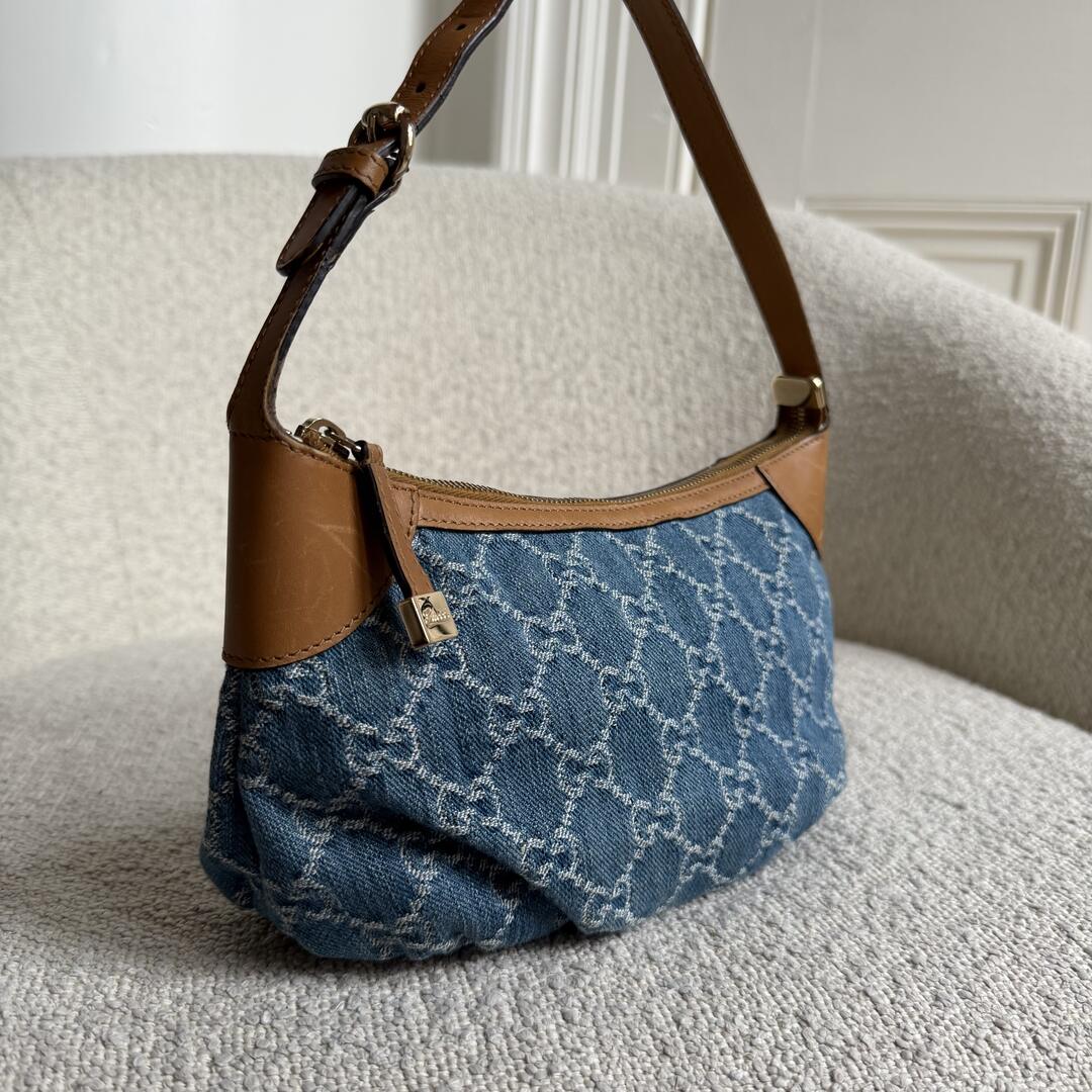 Gucci GG Denim Blue Mini Shoulder Bag