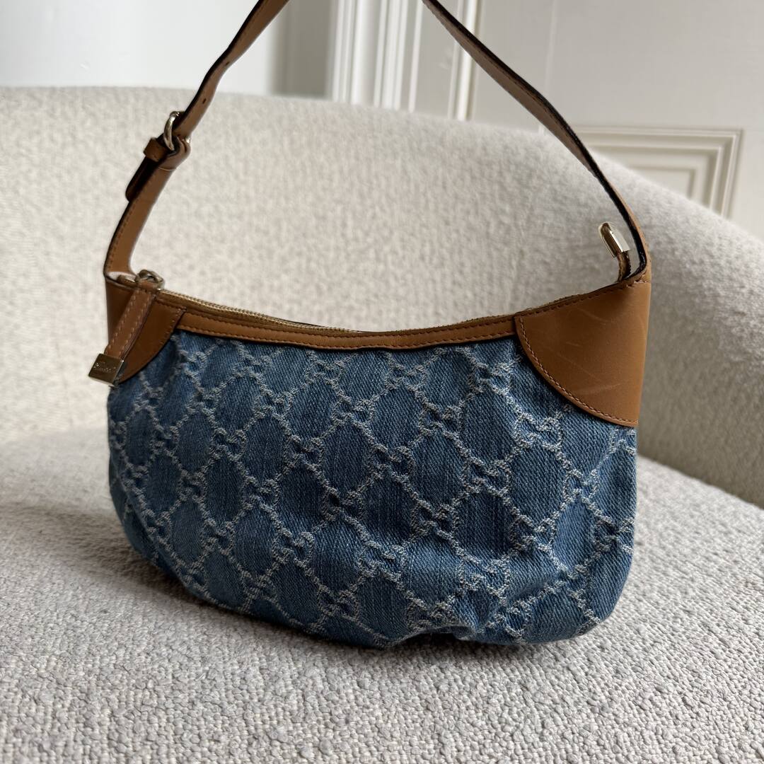 Gucci GG Denim Blue Mini Shoulder Bag