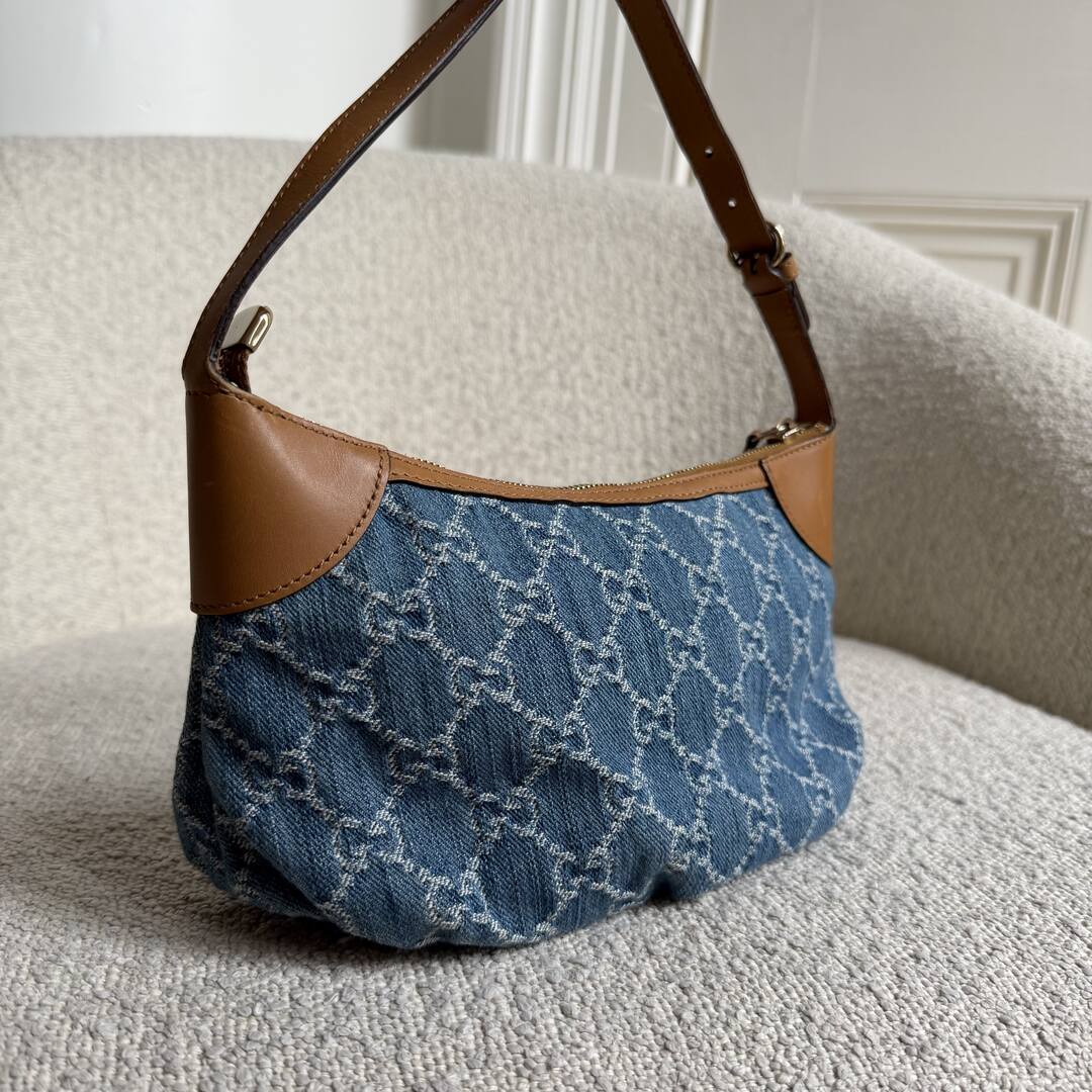 Gucci GG Denim Blue Mini Shoulder Bag