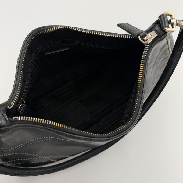 Prada Napa Leather Black Shoulder Bag