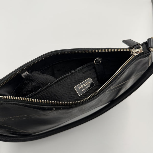 Prada Napa Leather Black Shoulder Bag