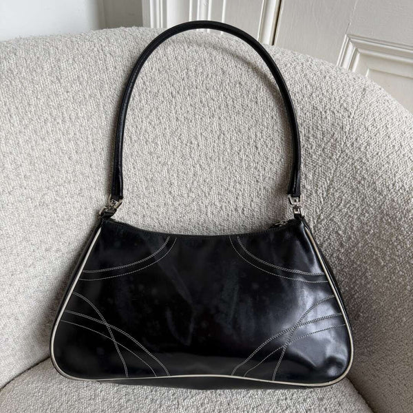 Prada Napa Leather Black Shoulder Bag