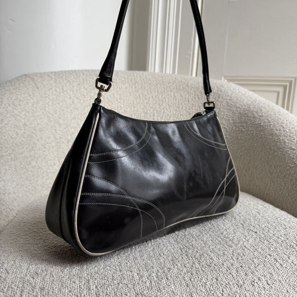 Prada Napa Leather Black Shoulder Bag