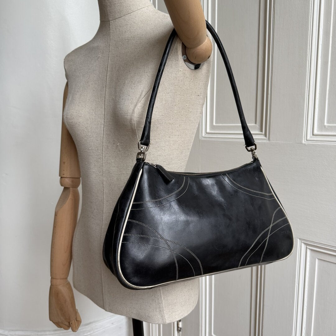 Prada Napa Leather Black Shoulder Bag