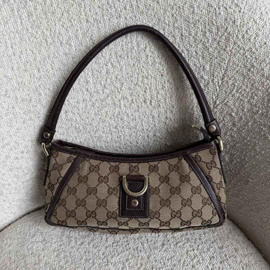 Gucci Mini Abbey D Ring Brown Shoulder Bag