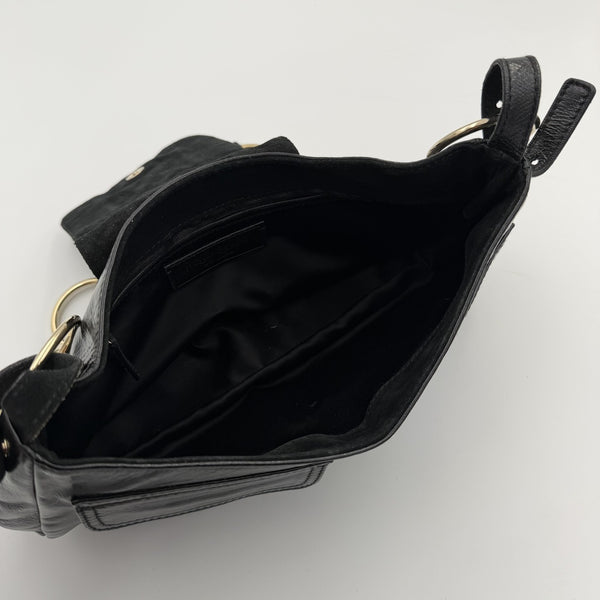 Yves Saint Laurent Rive Gauche Corset Black Shoulder Bag