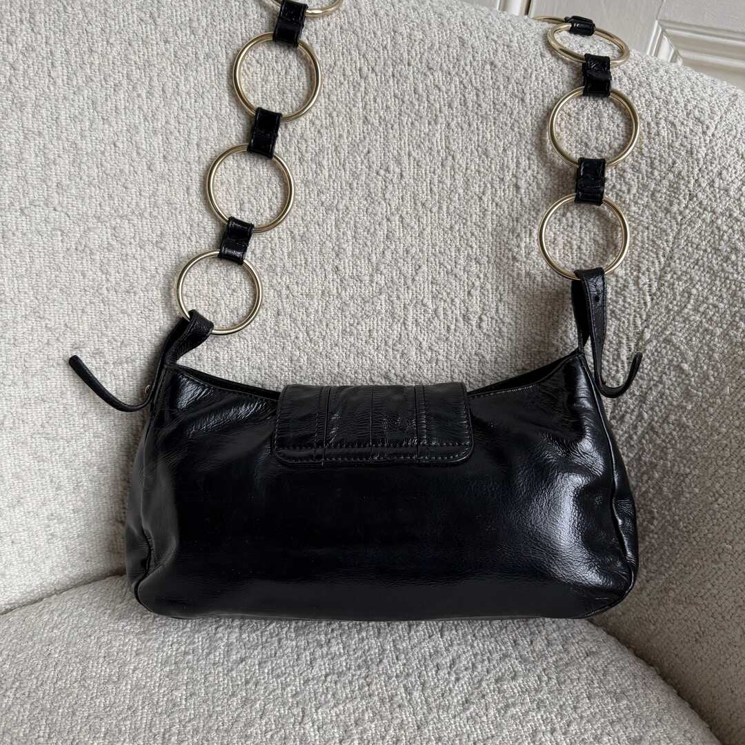 Yves Saint Laurent Rive Gauche Corset Black Shoulder Bag