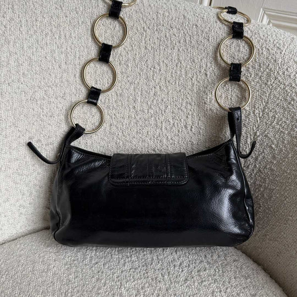 Yves Saint Laurent Rive Gauche Corset Black Shoulder Bag