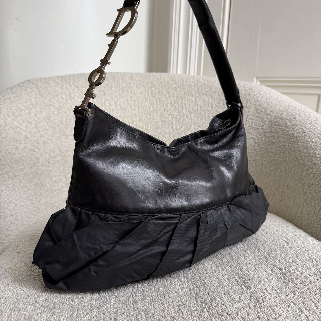 RARE Dior Corset Black Leather Shoulder Bag