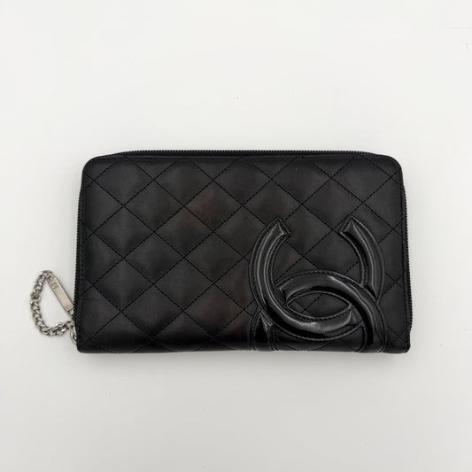 2005 Chanel CC Cambon Black Leather Wallet
