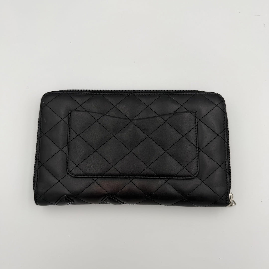 2005 Chanel CC Cambon Black Leather Wallet