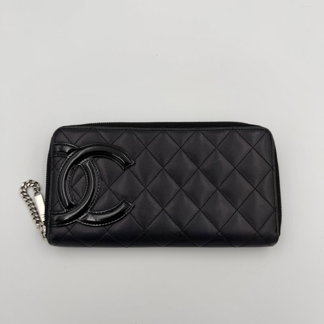 2012 Chanel CC Cambon Black Leather Wallet