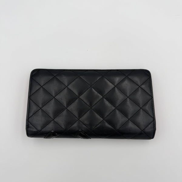 2012 Chanel CC Cambon Black Leather Wallet