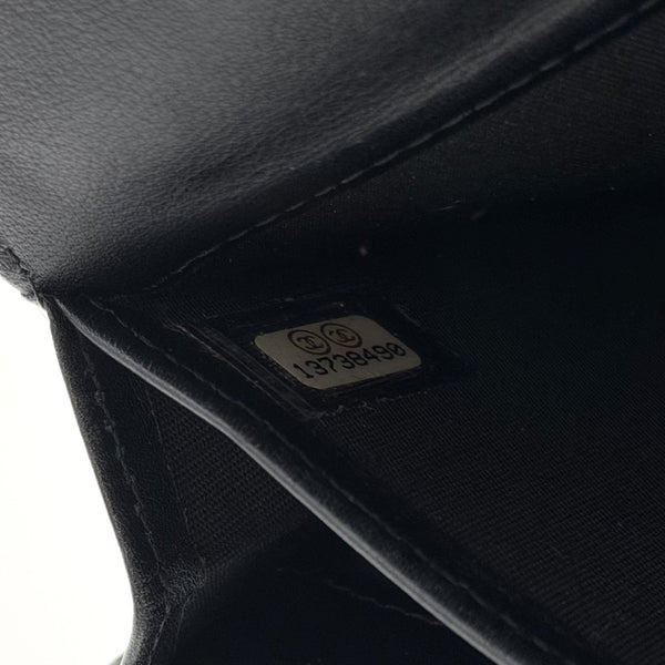 2010 Chanel CC Matelasse Patent Black Leather Long Wallet
