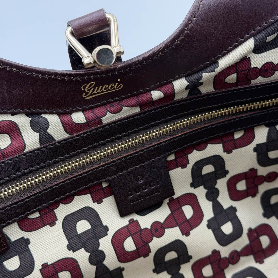Gucci Guccissima Jackie Leather Brown Shoulder Bag
