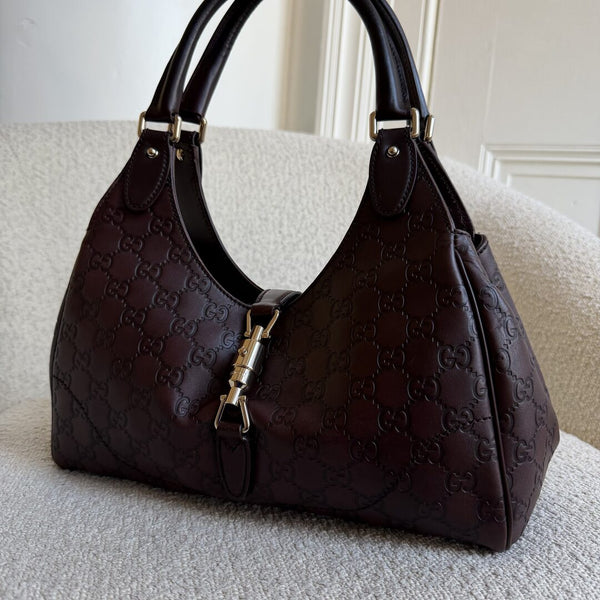 Gucci Guccissima Jackie Leather Brown Shoulder Bag