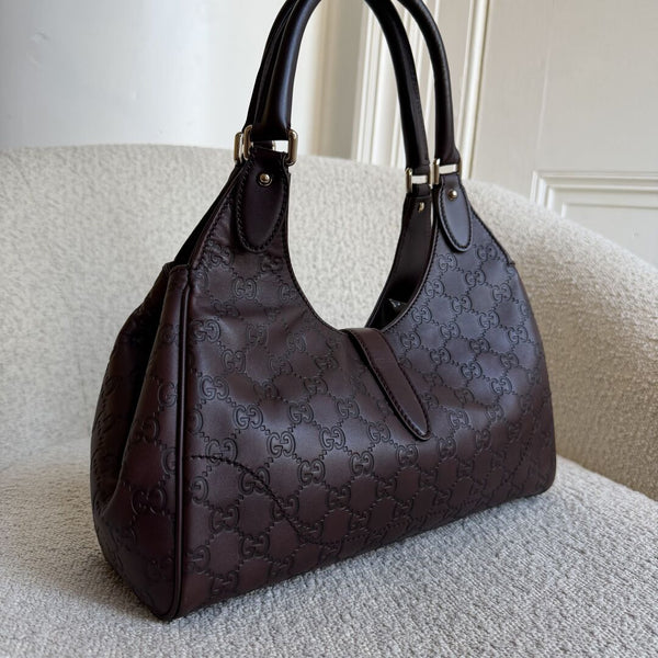 Gucci Guccissima Jackie Leather Brown Shoulder Bag